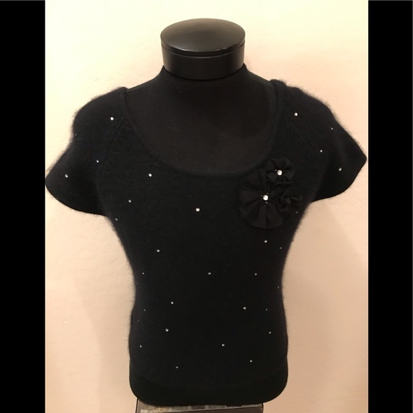 NEW BLACK TWIGGY ANGORA SzXL TOP - Picture 1 of 5